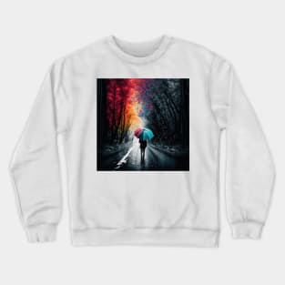 Living Life in Colour Walking in the Rain Crewneck Sweatshirt